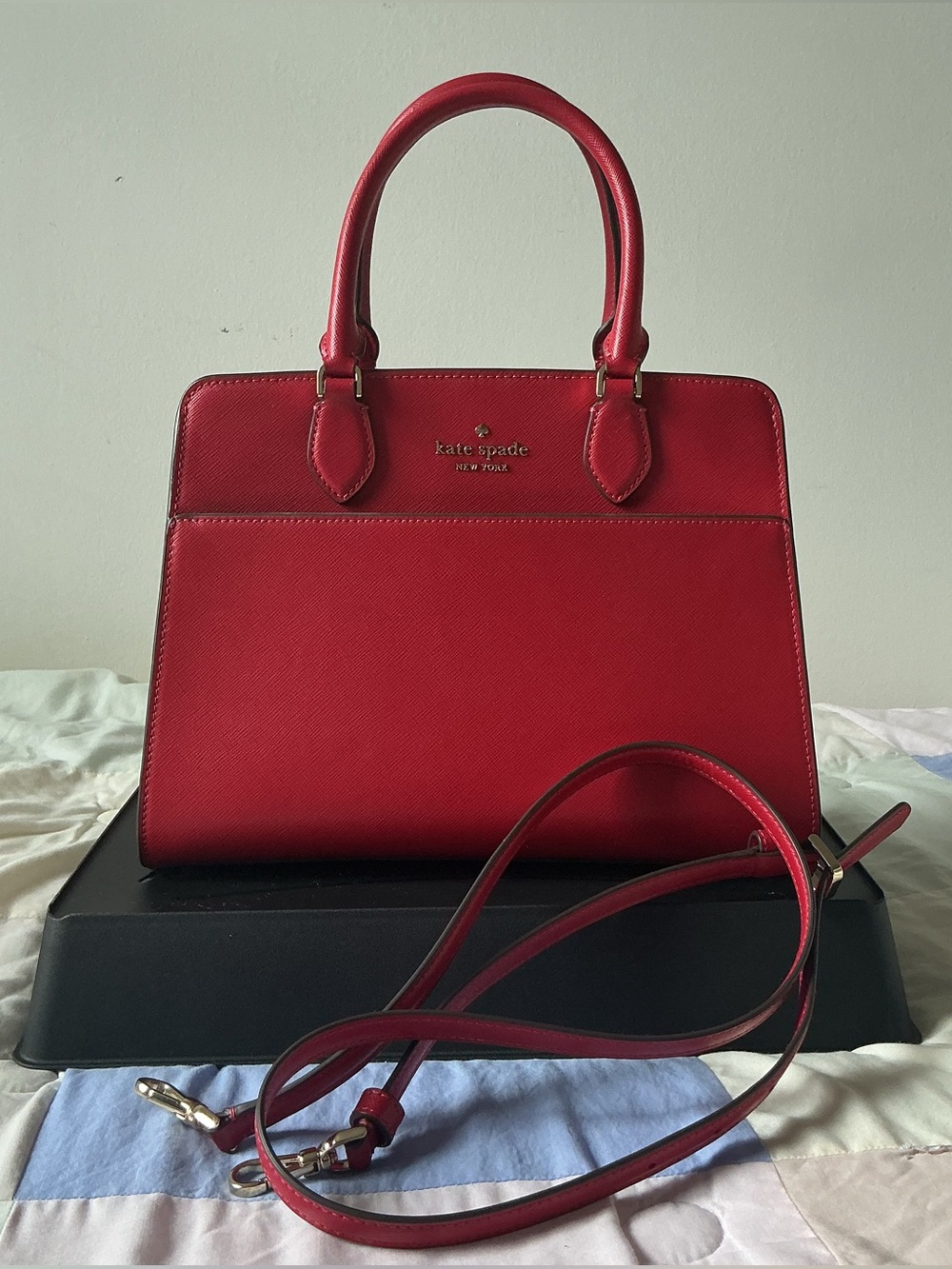 Kate Spade Madison medium satchel purse Red